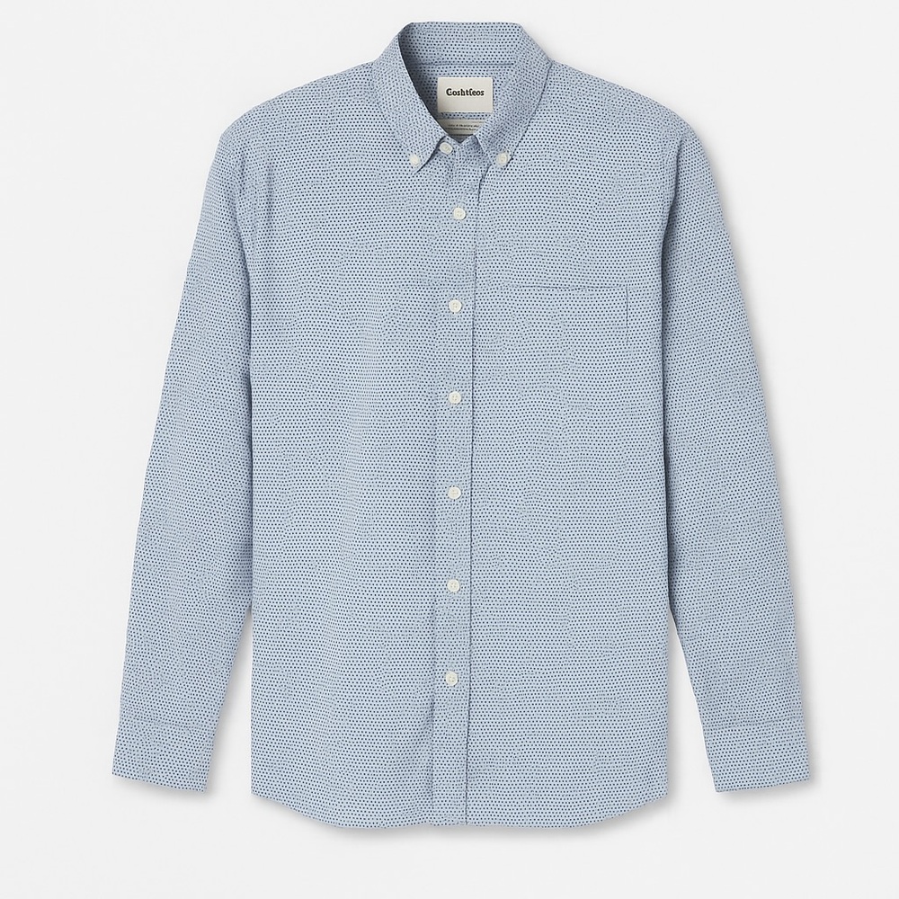 Goodfellow & Co Men's Light Blue Patterned Shirt
